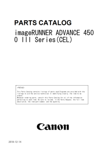 Canon imageRUNNER iR 4500 III Service Manual and Parts Manual.. 