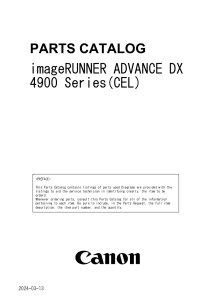 Canon imageRUNNER ADV DX 4925 Service Manual and Parts Manual.. 