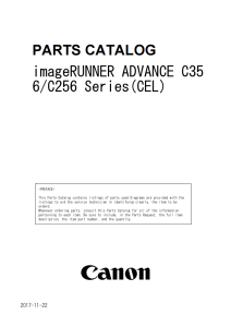 Canon imageRUNNER iR C256 C356 Service Manual and Parts Manual.. 