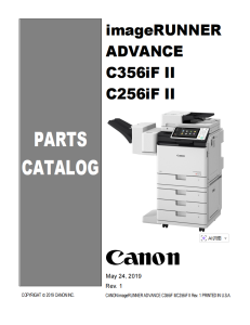 Canon imageRUNNER iR C256iF C356iF II Service Manual and Parts Manual.. 
