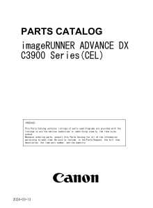 Canon imageRUNNER ADV DX C3900 C3922 Service Manual and Parts Manual.. 