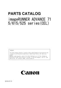 Canon imageRUNNER IR C525 C615 C715 Service Manual and Parts Manual.. 