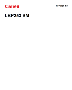 Canon imageCLASS LBP 253 Service Manual and Parts Manual..