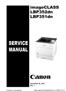 Canon imageCLASS LBP 351 352 Service Manual and Parts Manual..