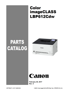 Canon imageCLASS LBP 612C Service Manual and Parts Manual..