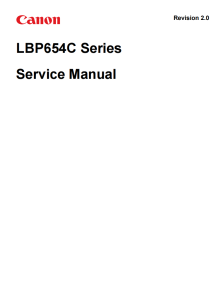 Canon imageCLASS LBP 654C Service Manual and Parts Manual..