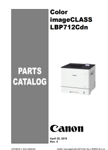 Canon imageCLASS LBP 712 Service Manual and Parts Manual..
