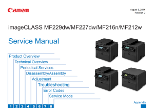 Canon imageCLASS MF 212 216 227 229 Service Manual and Parts Manual..