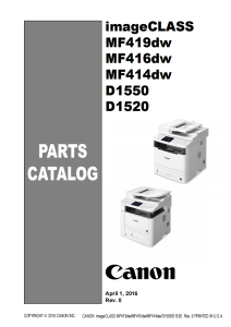 Canon imageCLASS MF 414 416 D1520 D1550 Service Manual and Parts Manual..