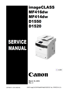 Canon imageCLASS MF 414 416 D1520 D1550 Service Manual and Parts Manual..