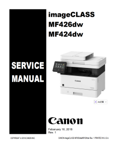 Canon imageCLASS MF 424 426 Service Manual and Parts Manual..