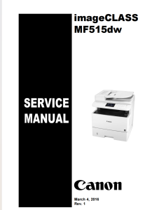Canon imageCLASS MF 515 Service Manual and Parts Manual..