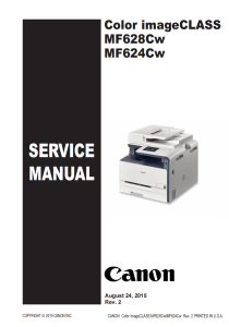 Canon imageCLASS MF 624 628 Service Manual and Parts Manual..