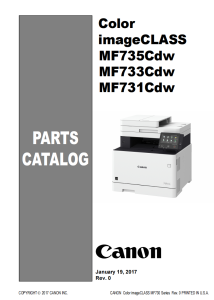 Canon imageCLASS MF 731C 733C Service Manual and Parts Manual..