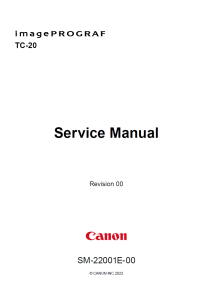 Canon imagePROGRAF TC-20 Service Manual