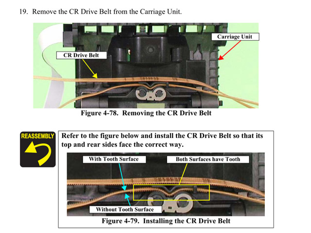 EPSON 1390 1400 1800 1900 Belt, CR