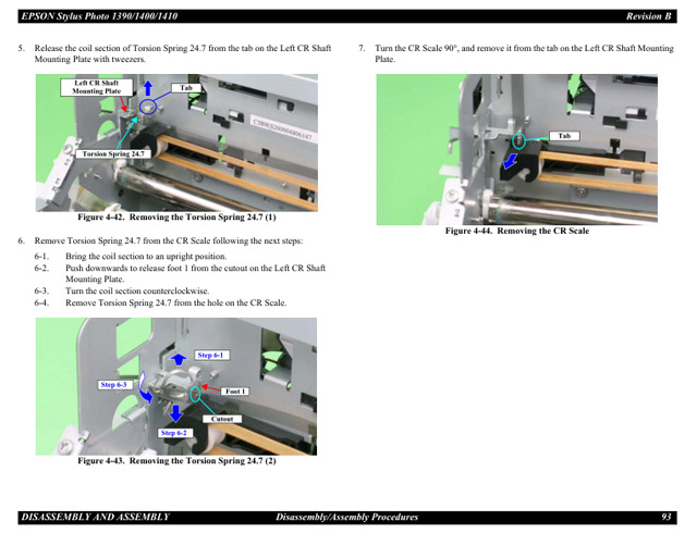 EPSON 1390 1400 CR Scale, Encoder Strip - 1443407