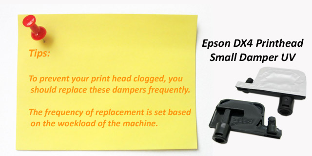 Epson DX4 Printhead Small Damper UV