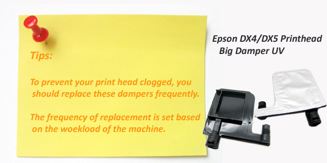 Epson DX4 DX5 Printhead Big Damper UV