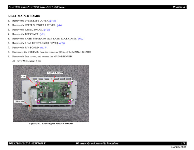 EPSON SC-T3000 BOARD ASSY.,MAIN-B BOARD - 2144077