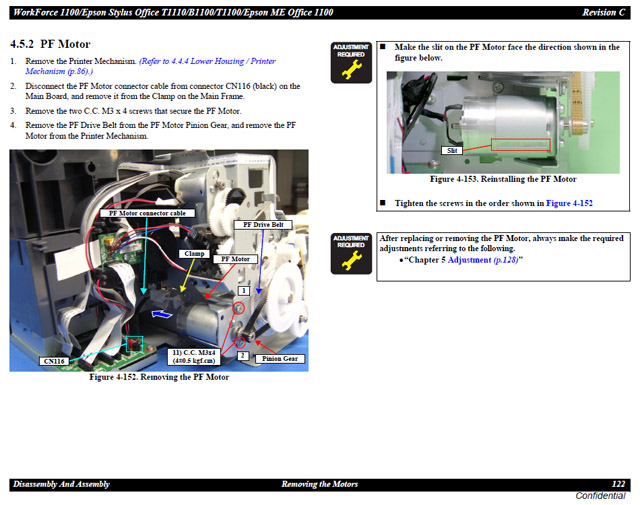 Epson Stylus Office T1100_T1110_B1100 PF Motor-1518810