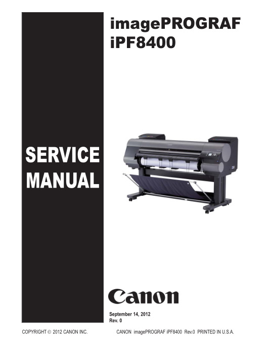 Canon iPF8400 Service Manual
