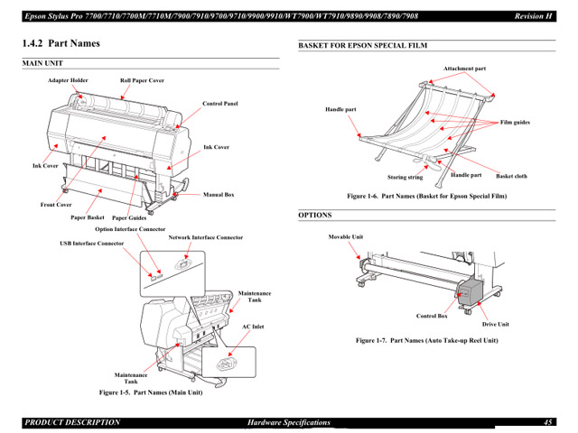 Epson Stylus Pro 7890 7908 9890 9908 WT7900 WT7910 SERVICE MANUAL